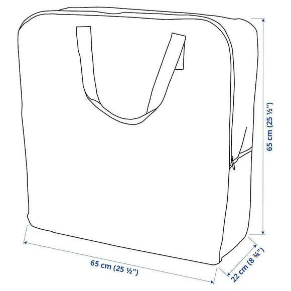 Set of 2 Ikea Storage Bag Dimpa Clear 22x19x7 Square Stacks 100.567.70 NEW - Picture 3 of 6
